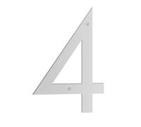 BESLAGSBODEN House Number 4 in Matt Grey NORDIC Series, Height 230 mm.