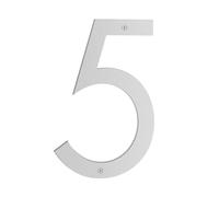 BESLAGSBODEN House Number 5 in Matt Grey NORDIC Series, Height 230 mm.