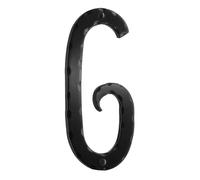 BESLAGSBODEN House Number 6 in Black Wrought Iron, SMEDBO Series, Height 150 mm