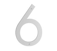 BESLAGSBODEN House Number 6 in Matt Grey NORDIC Series, Height 230 mm.