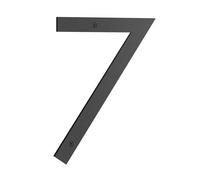 BESLAGSBODEN House Number 7 in Matt Black NORDIC Series, Height 230 mm.