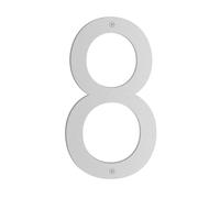 BESLAGSBODEN House Number 8 in Matt Grey NORDIC Series, Height 230 mm.