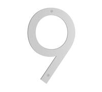 BESLAGSBODEN House Number 9 in Matt Grey NORDIC Series, Height 230 mm.