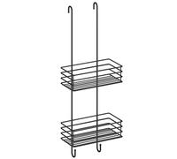 BESLAGSBODEN Matt Black Stainless Steel Double Hanging Shower Basket