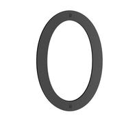 Beslagsboden Nordic - House Number 0. Matt Black. Height 230 mm. Complete.