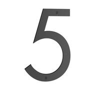 Beslagsboden Nordic - House Number 5. Matt Black. Height 230 mm. Complete.