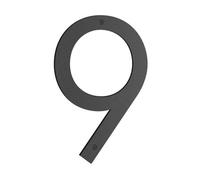 Beslagsboden Nordic House Number 9. Matt Black. Height 230 mm. Complete.