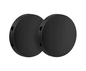 BESLAGSBODEN Pair of Matt Black Spare Mounting Plates for Self Adhesive Shower Baskets