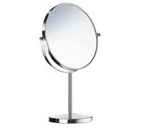 BESLAGSBODEN Polished Chrome Double Sided Mirror (170mm) Freestanding 7x Magnification Bathroom Makeup or Shaving Mirror