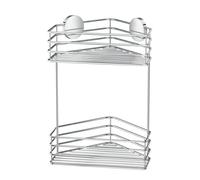 Smedbo Double Corner Shower Basket "Design" Self-Adhesive, Stainless Steel,20 x 25 x 27 cm