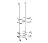 BESLAGSBODEN Polished Chrome Stainless Steel Double Hanging Shower Basket