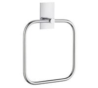 Beslagsboden Polished Stainless Steel Square Towel Ring (W)16.8Cm Self Adhesive Wall Mounted Bathroom Towel Holder