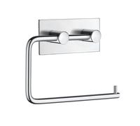 BESLAGSBODEN Polished Stainless Steel Toilet Roll Holder Self Adhesive Bathroom Wall Mounted