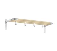 Beslagsboden - Shoe/hat Rack With 4 Hooks. Matt Grey/beech.