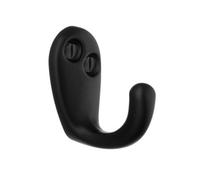 Beslagsboden - Single Hook, Black, Height 38 mm