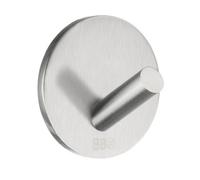 Beslagsboden - Single Hook, Brushed Stainless Steel, Self-Adhesive