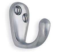 Beslagsboden - Single Hook In Brushed Chrome, Height 38 mm