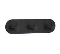 BESLAGSBODEN Single Stainless Steel Triple Towel Hook (190 x 48mm) Self Adhesive Bathroom Wall Mounted