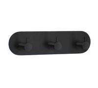 Beslagsboden - Triple Hook. Black Stainless Steel. Self-Adhesive