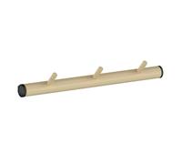 BESLAGSBODEN Triple Hook Coat Rack in Matt Black/Beech Wood, Width 330mm