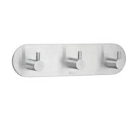 Beslagsboden - Triple Hook In Brushed Stainless Steel Self-Adhesive