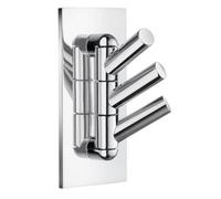 Beslagsboden - Triple Hook, Swing Arm, Self-Adhesive, Chromed