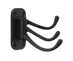 BESLAGSBODEN Triple Swinging Coat Hook, Black, Height 82 mm