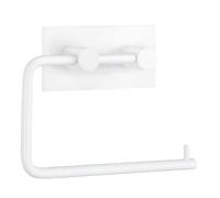 BESLAGSBODEN White Stainless Steel Toilet Roll Holder Self Adhesive Bathroom Wall Mounted