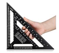 Beslands Rafter Square Metric 12 inch, Aluminum Carpenters Roofing Squares, Metric Woodwork Square,Triangle Ruler Protractor