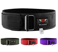 BeSmart Weight Lifting Belt Deadlift Powerlifting belts Self-Locking Double Padded Polyester Back & Core Support CrossFit Weightlifting Equipment for Gym Training Men & Women (Large, Black)