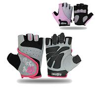 BeSmart Weight Lifting Gloves for Women Gym gloves with Support for Workout Training gloves Cycling Ladies for Women with Palm Grip Exercise Fitness, Hanging, Pull ups, MTB Bike Half Finger Bicycle Palm Gel Silicone Fingerless