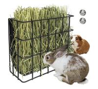 BESNEW Rabbit Hay Feeder,Upgraded Metal Guinea Pig Hay Feeder Hay-Leak Proof Bottom,Easy to Install,Bunny Supplies for Rabbit Guinea Pig Chinchilla Small Animals