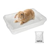 BESNEW Small Animal Bedding & Litter,50 pcs Disposable Rabbit Cage Liner Bags 3s Quick Clean for Bunny Cat Guinea Pig Ferret Chinchilla