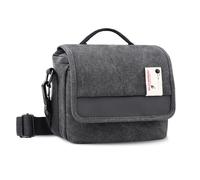 Besnfoto Camera Bag Purse Small Messenger Shoulder Bag for Mirrorless DSLR Camera Waterproof Canvas Compact Photography Case, Black Gray