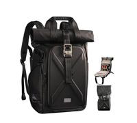 Besnfoto Hardshell Camera Backpack,DSLR SLR Mirrorless Camera Bag Waterproof with 15.6'' Laptop Compartment Tripod Holder Photography Camera Case Compatible for Canon/Nikon/Sony/Drone