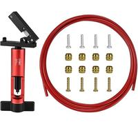 BESNIN Hydraulic Brake Hose Kit with 2-in-1 Cutter & Barb Insertion Tool - 2.5m Bicycle Brake Line + 4x BH90 / 4x BH59 Barbs & Olives for Mountain Road E-Bike (Hose Cutter + Hydraulic Hose, Red)