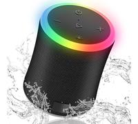 BESNOOW Portable Bluetooth Speaker Stereo Pairing, IPX7 Waterproof Wireless Speaker with HD Loud Stereo Sound, 8H Playtime Bluetooth Speakers, Bluetooth 5.3, RGB Lights, Outdoor Speaker for Party