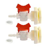 BesNPT 2Pcs Rabbit Watering System Bucket Connector Kit, Includes Barb Ball Valve, Bulkhead Fitting, Mesh Filter Washer for ID 5/16" Hose, for Poultry Drinking Water Equipment Animal Water Dispensers