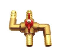 BesNPT 4-way Automobile Heating Water Valve, Brass Automotive Integrated Manual Control Valve, Heater Core Bypass 5/8in