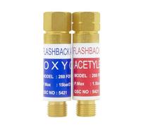 BesNPT Oxygen Acetylene Flashback Arrestor Regulator End 9/16-18 Threads B Size