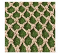 BESNUT Anti-fall Protective Netting,Hemp Rope Safety Net,10mm Thick Children Outdoor Climbing Net,Garden Plant Decoration Net Hand-Woven Truck Cargo Net (Color : 10mm-12cm Mesh, Size : 1x6m)