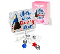 Besoar Funny Nurse Badge Reel - Help is On The Way Dear Nursing Badge Holder Retractable with ID Clip,ER Name Tag Card Accessories with Alligator Clip for Office Student Work Hospital