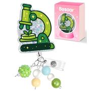 Besoar Microscope Nurse Badge Reel - Cute Nursing Badge Holder Retractable with ID Clip,Lab Tech Name Tag Card Accessories with Alligator Clip for Office Student Work Hospital