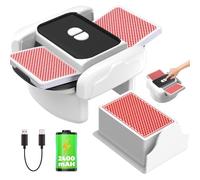 BeSokar Card Shuffler with Removable Tray, Rechargeable Automatic Playing Card Shufflers Machine for 1-2deck, Automatic Stop, Quick Shuffler, No Card Jams, Low Noise, Fit for Poker,UNO,Bridge