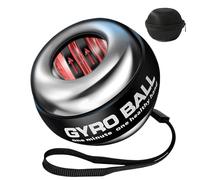 BeSokar Gyroball Wrist Exerciser Ball Auto Start 5 Level Resistance/Light Control Gyroscopic Forearm Trainer for Strengthening Arms Fingers Wrist (Metal Case)