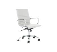 Besos Medium Back Bonded Leather Executive Office Chair (White)