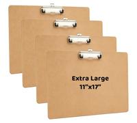 Besosay Extra Large Clipboards, 11"x17" Woden Horizontal Clip Boards with Low-Profile Clip and Retractable Hook for Drawing, Sketching, Landscape Drafting and Artist