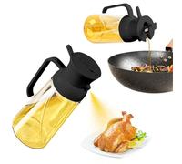 Besosay Oil Dispenser Sprayer for Kitchen Cooking, Big Capacity 550ml/19oz 2 in 1 Oil Dispenser and Oil Sprayer, Glass Olive Oil Container Sprayer and Pourer for Cooking, Salad, Barbecue, Air Fryer