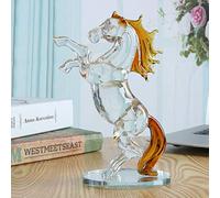 Besot Crystal Glass Horse Figurine Collection Horse Animal Paperweight Table Ornament Decor Kids Birthday Gifts Home Wedding Decor (Horse)