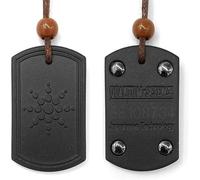 Besot Quantum science scalar energy necklace male and female circular pendant volcano stone Jewellery pendant (Rectangle)